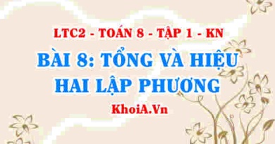 Hằng đẳng thức Tổng hai lập phương, Hiệu hai lập phương? Toán 8 bài 8 kn1c2b8